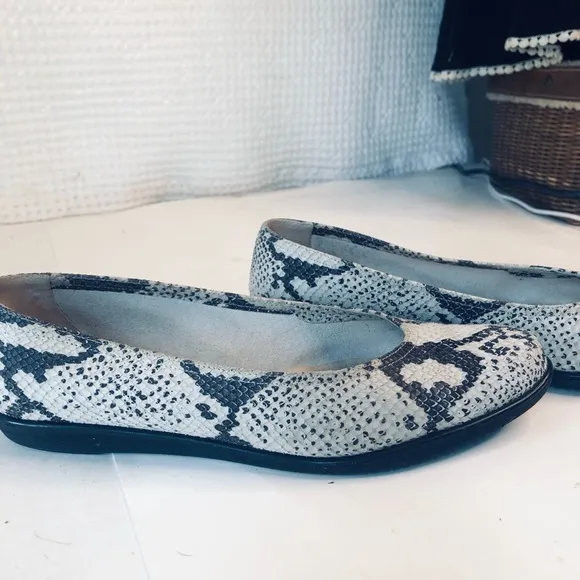 - 2- - Salvatore Ferragamo boutique flats size 61/2 made in Italy snakes…