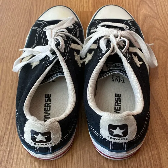 ❤️ Converse Classic Black White Canvas Sneakers Korea Exclusive Women’s 8.5