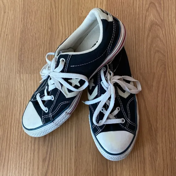 ❤️ Converse Classic Black White Canvas Sneakers Korea Exclusive Women’s 8.5