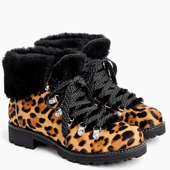🆕 {J. CREW} Nordic Leopard Calf-Hair Boots
