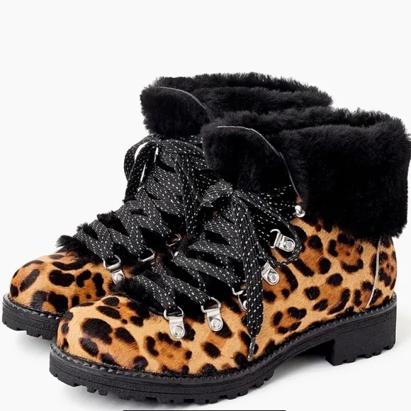 🆕 {J. CREW} Nordic Leopard Calf-Hair Boots