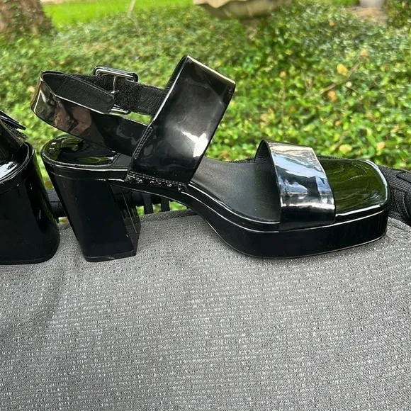 ▶️ Jeffrey Campbell ◀️ Black Patent Leather Miranda Platform Shoes  7.5