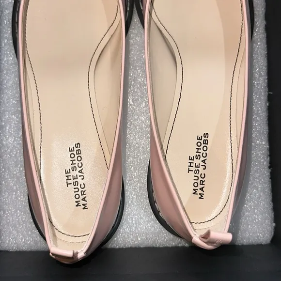 🔥🔥🔥 NEW Marc Jacobs The Mouse Shoe Demi-Wedge Pink Pointy Flats Shoes