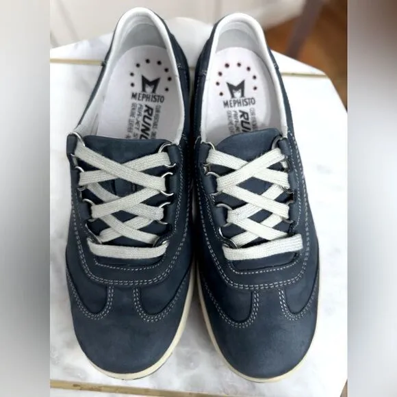 🔥🔥 NEW 🔥 MEPHISTO Runoff Laser Leather Trainer Sneakers Shoes Size 6 US