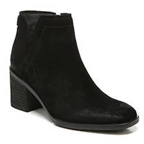 ✅ New! Zodiac Larsen Black Suede Heel Bootie