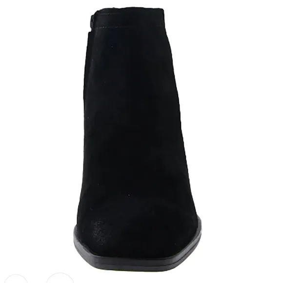 ✅ New! Zodiac Larsen Black Suede Heel Bootie