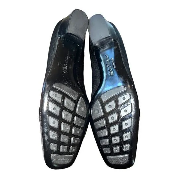 ▶️ Salvatore Ferragamo◀️ Loafer Style Slip On Shoes with Small Heel  size 9.5