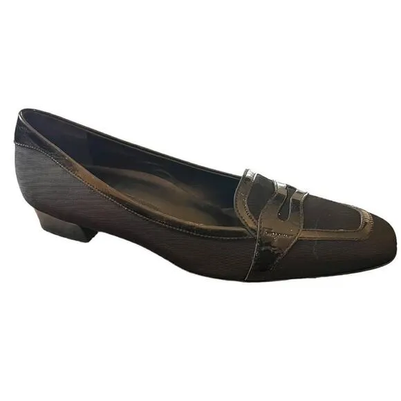 ▶️ Salvatore Ferragamo◀️ Loafer Style Slip On Shoes with Small Heel  size 9.5