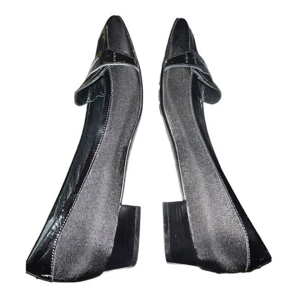 ▶️ Salvatore Ferragamo◀️ Loafer Style Slip On Shoes with Small Heel  size 9.5