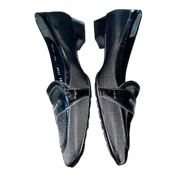 ▶️ Salvatore Ferragamo◀️ Loafer Style Slip On Shoes with Small Heel  size 9.5
