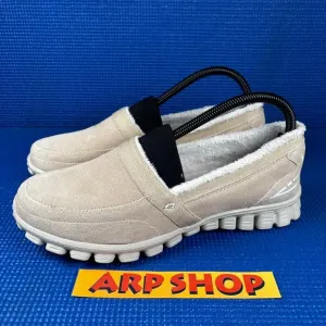 🔴 SKECHERS LIGHT-WEIGHT MF Women`s Size 8.5 Beige Comfort Walking Shoes 22647
