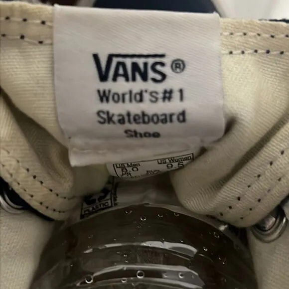 🔥🔥 VANS OLD SKOOL SK8 Hi Canvas Navy Sneakers - Men 8 / Women 9.5 - EXCELLENT
