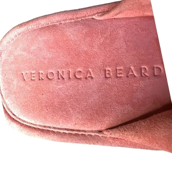 ▶️ Veronica Beard ◀️ Geno Suede Wedge Thong Sandals in Pink. Size 7.5