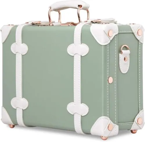 12 Inch Natural Keepsake Baby Box Vintage Suitcase Memory Case New Baby Gift