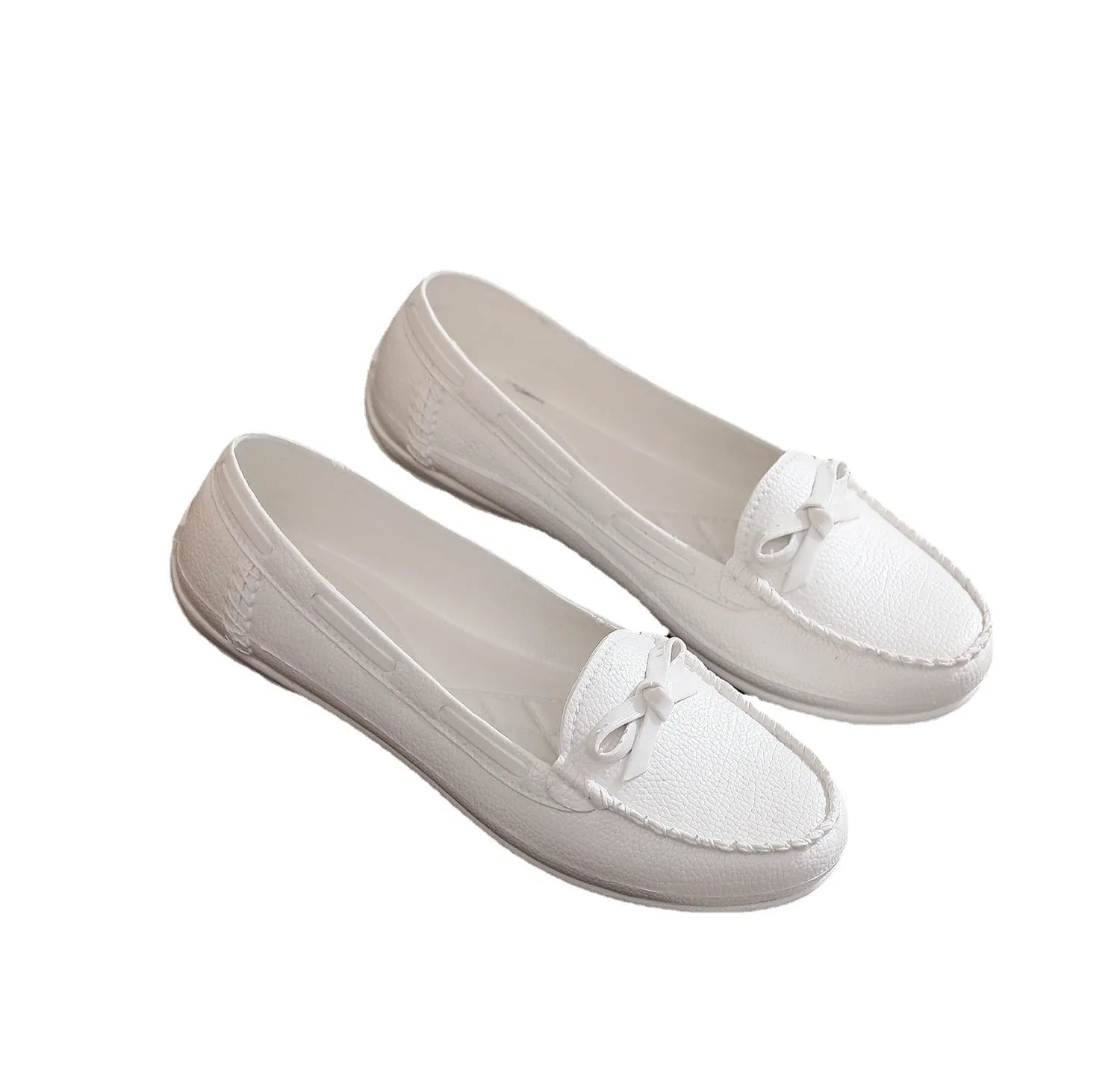 [2025 K-Style] OPERA Comfy White Doudou Flats for Women 👟 Perfect for Nurses, Moms & Pregnant Women | Lightweight & Super Soft
