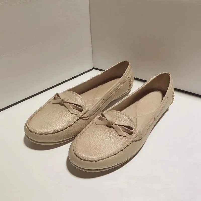 [2025 K-Style] OPERA Comfy White Doudou Flats for Women 👟 Perfect for Nurses, Moms & Pregnant Women | Lightweight & Super Soft