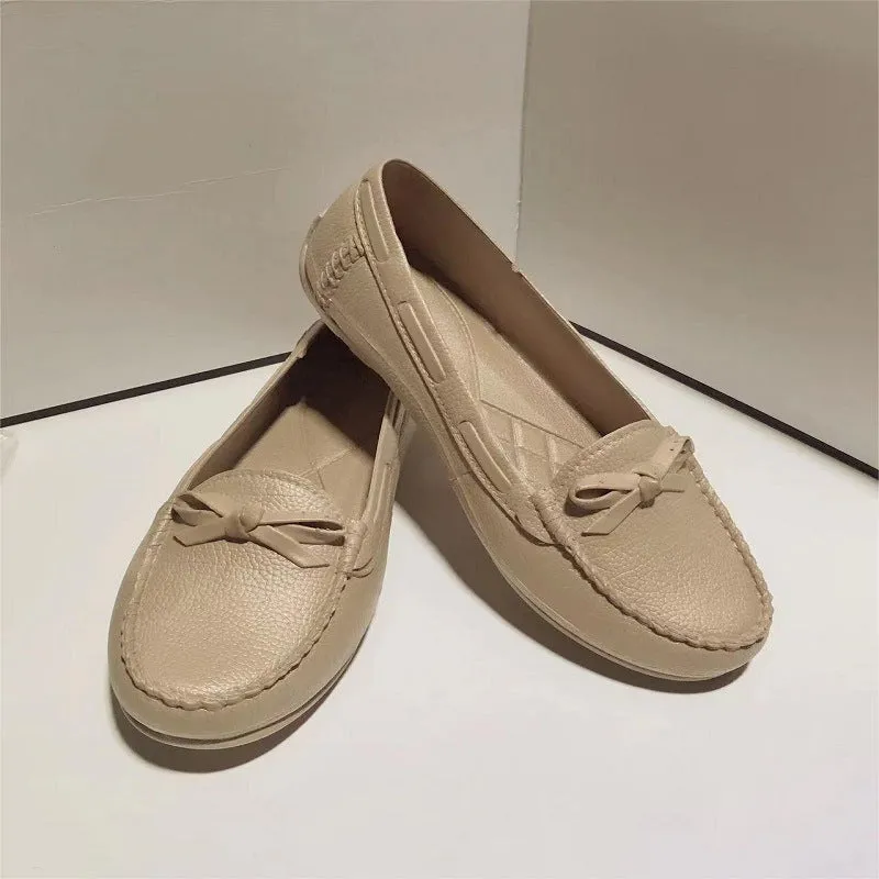 [2025 K-Style] OPERA Comfy White Doudou Flats for Women 👟 Perfect for Nurses, Moms & Pregnant Women | Lightweight & Super Soft