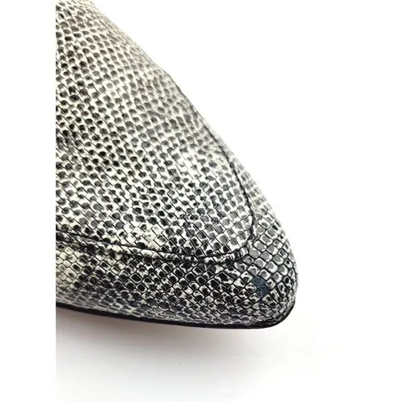 27 Edit‎ Harlie Snakeskin Pointy Flats - Size 9.5