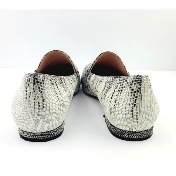 27 Edit‎ Harlie Snakeskin Pointy Flats - Size 9.5