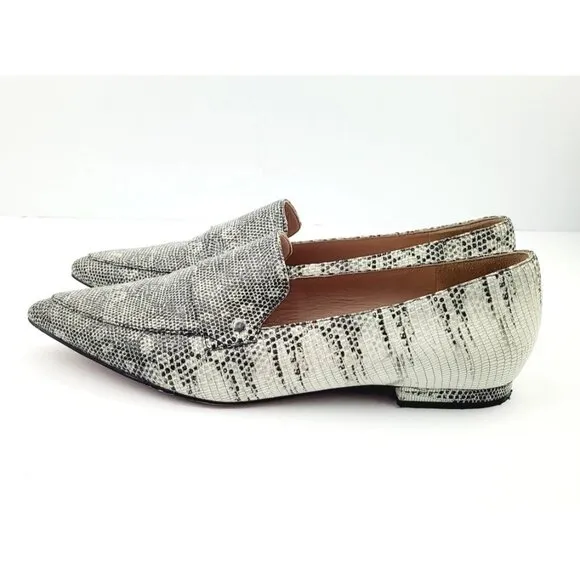 27 Edit‎ Harlie Snakeskin Pointy Flats - Size 9.5