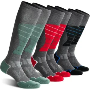3 Pack Unisex Ski Socks Winter Performance Socks