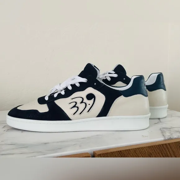 33.9 Elite Edition Navy and White Sneakers