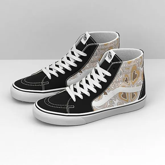 #49❤️ New Vans Trippy Hearts SK8 Sneakers