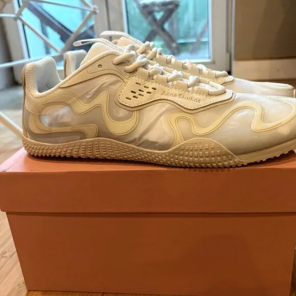 Acne Studio Barai M White Lace Up Sneakers Size 42