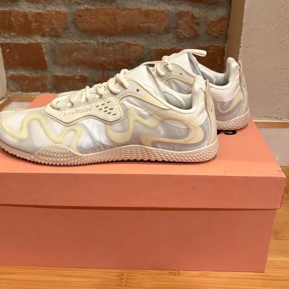 Acne Studio Barai M White Lace Up Sneakers Size 42