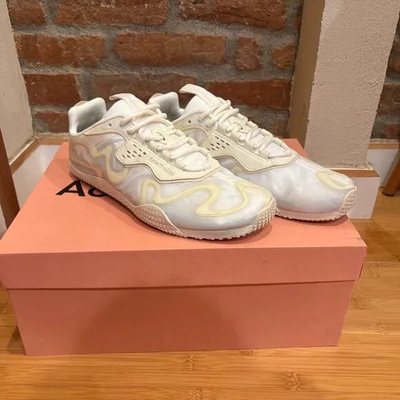 Acne Studio Barai M White Lace Up Sneakers Size 42