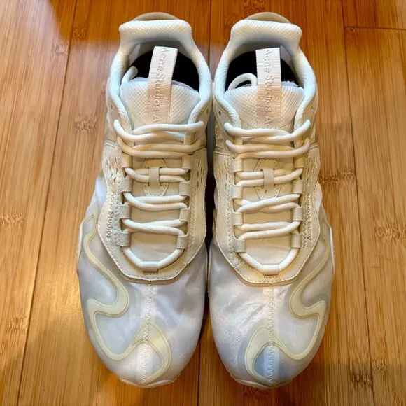 Acne Studio Barai M White Lace Up Sneakers Size 42