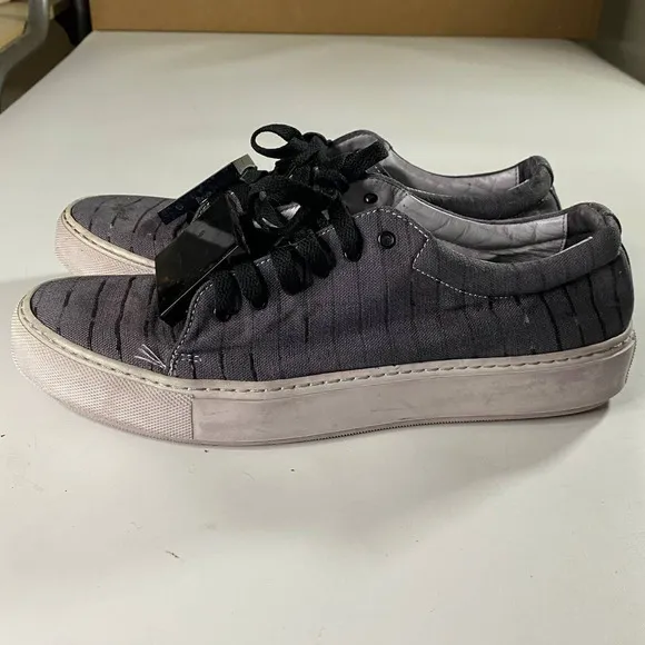 Acne Studios Adriana Striped Canvas Low Sneakers Women's Size 8.5