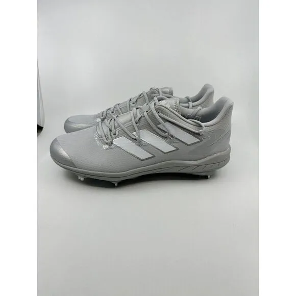 adidas Adizero Afterburner 8 Grey Metal Baseball Cleats Men’s Size 12.5 H00979