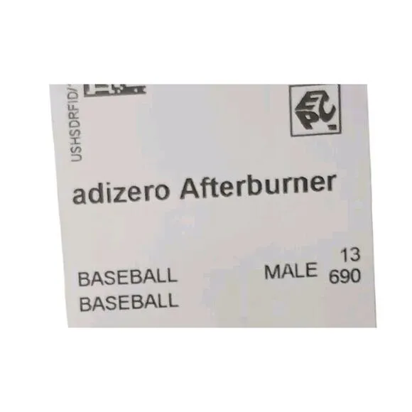 Adidas Adizero Afterburner Baseball Cleats Size 13.5 Black Orange Athletic NEW!!