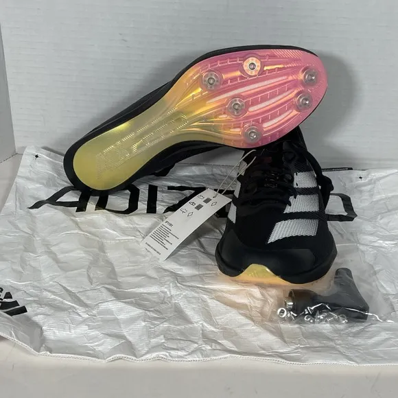 Adidas Adizero Finesse Track Running  Mens Black Sneakers Athletic IF1151 Sz 13