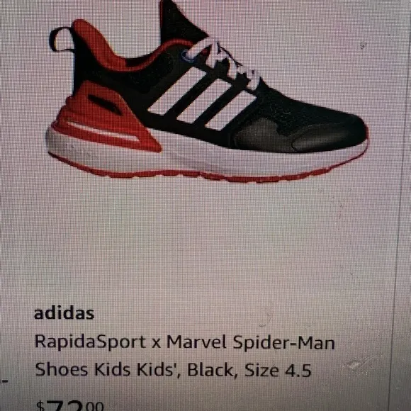 Adidas Black and Red Sneakers with Breathable Mesh and White Sole