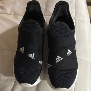 Adidas Black and White Slip-On Sneakers