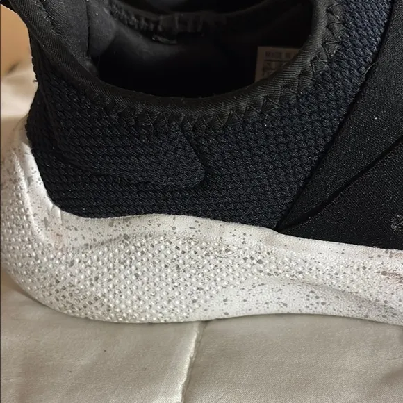 Adidas Black and White Slip-On Sneakers