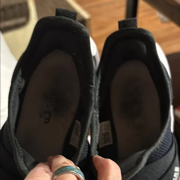 Adidas Black and White Slip-On Sneakers