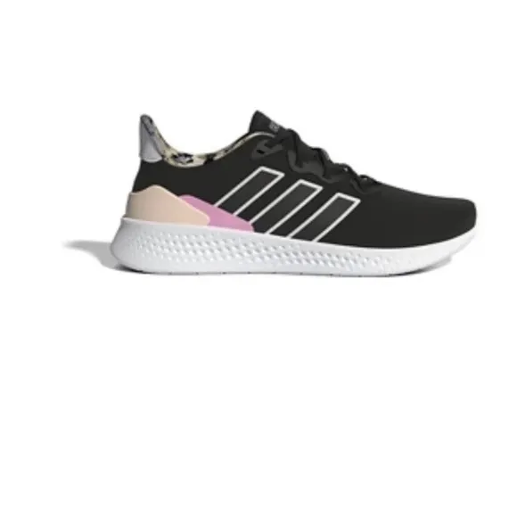 Adidas Black Sneakers with Mesh Upper and Shock-Absorbing Sole