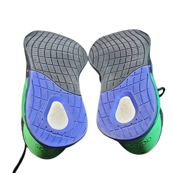 Adidas Climacool Running Shoes Boost Cushioning Black Blue Green Mens 11.5EUC