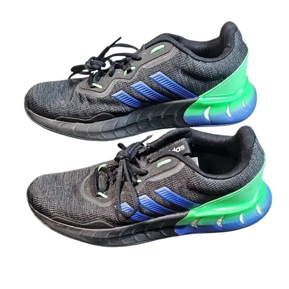 Adidas Climacool Running Shoes Boost Cushioning Black Blue Green Mens 11.5EUC