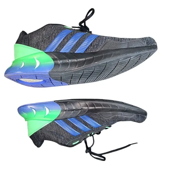 Adidas Climacool Running Shoes Boost Cushioning Black Blue Green Mens 11.5EUC