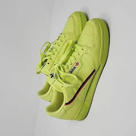 Adidas Continental 80 Neon Green Men's Sneakers Size 8