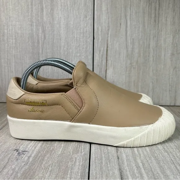 Adidas Everyn Tan Ash Pearl Slip On Sneakers Casual Shoes Womens Size 7