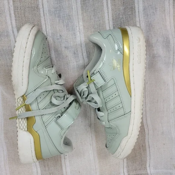 Adidas Forum Low Halo Green Matte Gold Size 6
