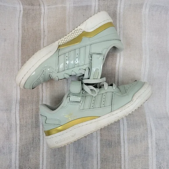 Adidas Forum Low Halo Green Matte Gold Size 6