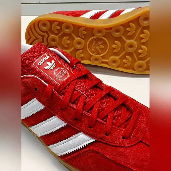 Adidas Gazelle Indoor Scarlet Red H06261 Casual Suede Leather Sneakers Men 11.5