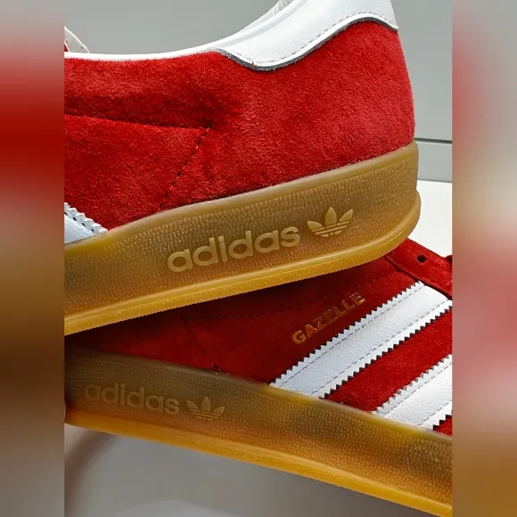 Adidas Gazelle Indoor Scarlet Red H06261 Casual Suede Leather Sneakers Men 11.5