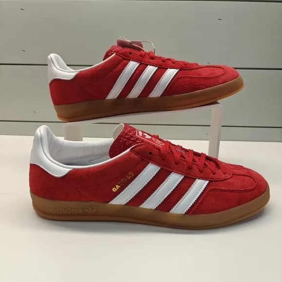 Adidas Gazelle Indoor Scarlet Red H06261 Casual Suede Leather Sneakers Men 11.5